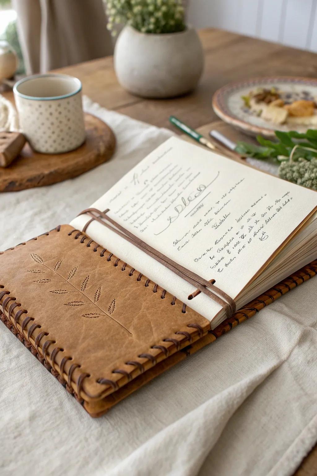 Preserve cherished family recipes in a handmade book, a timeless keepsake filled with love and tradition.