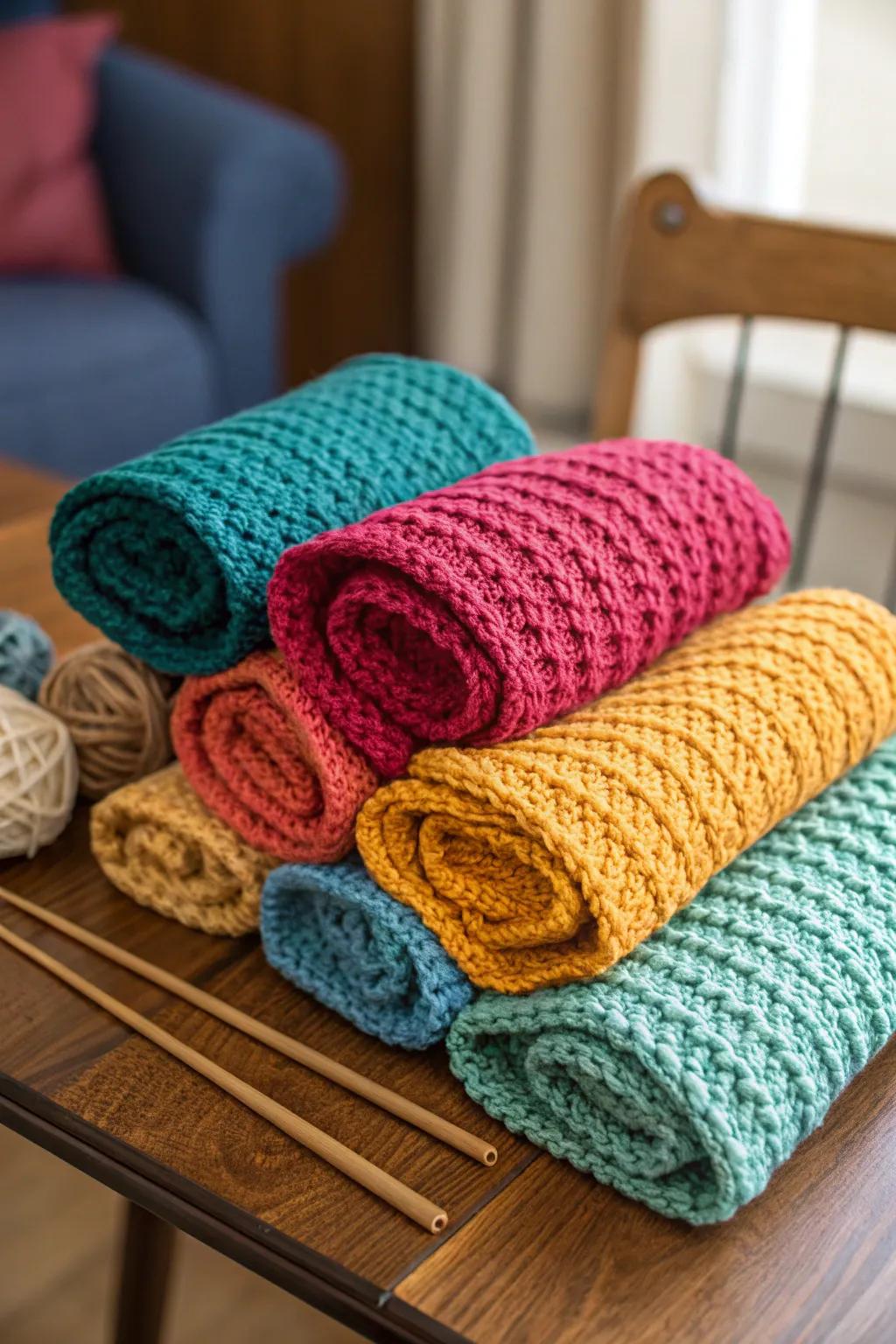 Knitted scarves to keep loved ones warm and stylish.