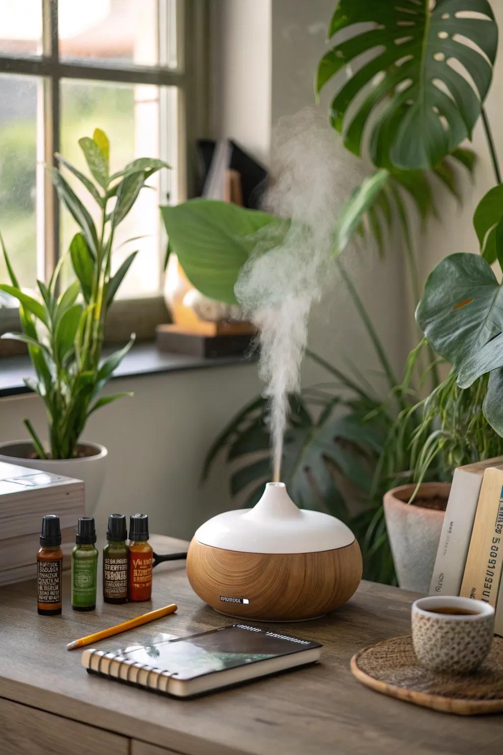 Aromatherapy can transform your office into a sanctuary of scents.