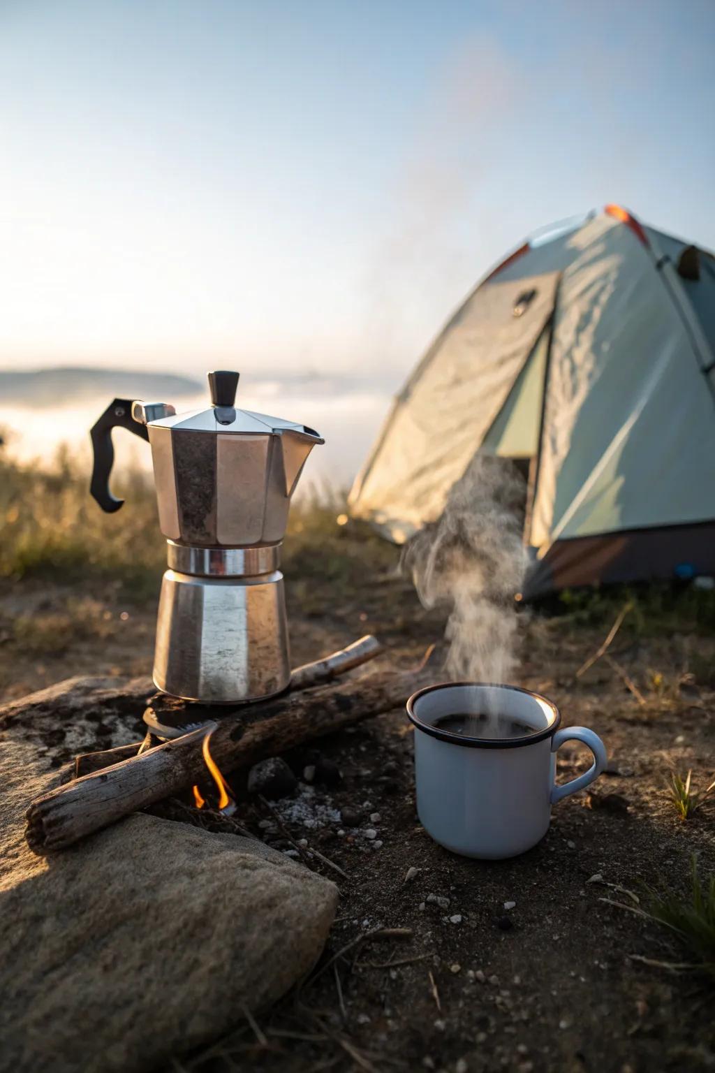 Brew the perfect campfire coffee with this portable maker.