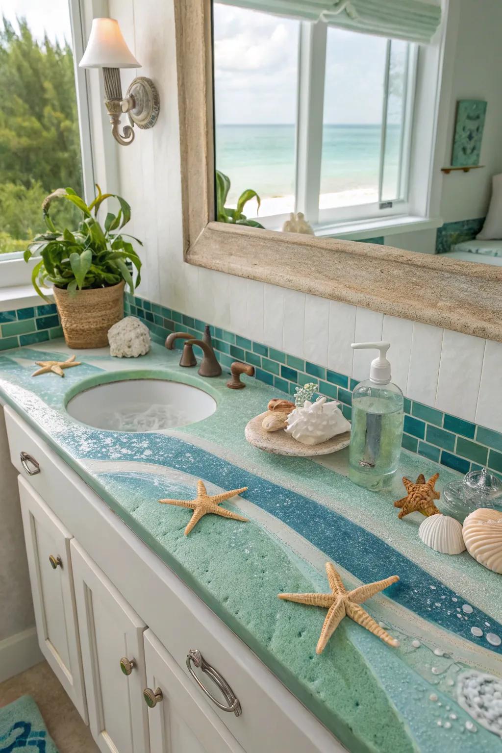 Ocean hues bring a calming effect to your space.