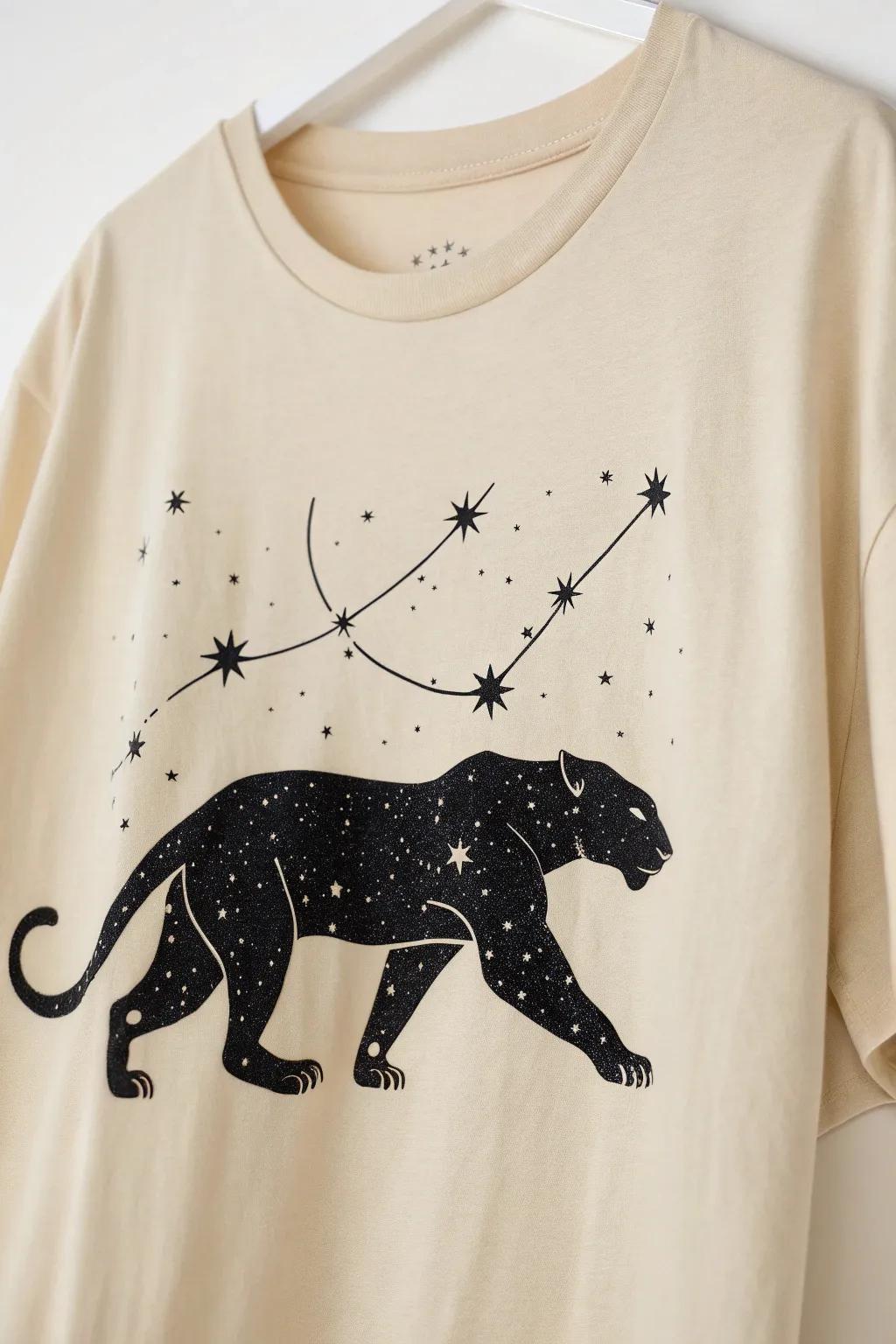 Embrace the mystery of the night with this elegant panther design—where minimalism meets the wild.