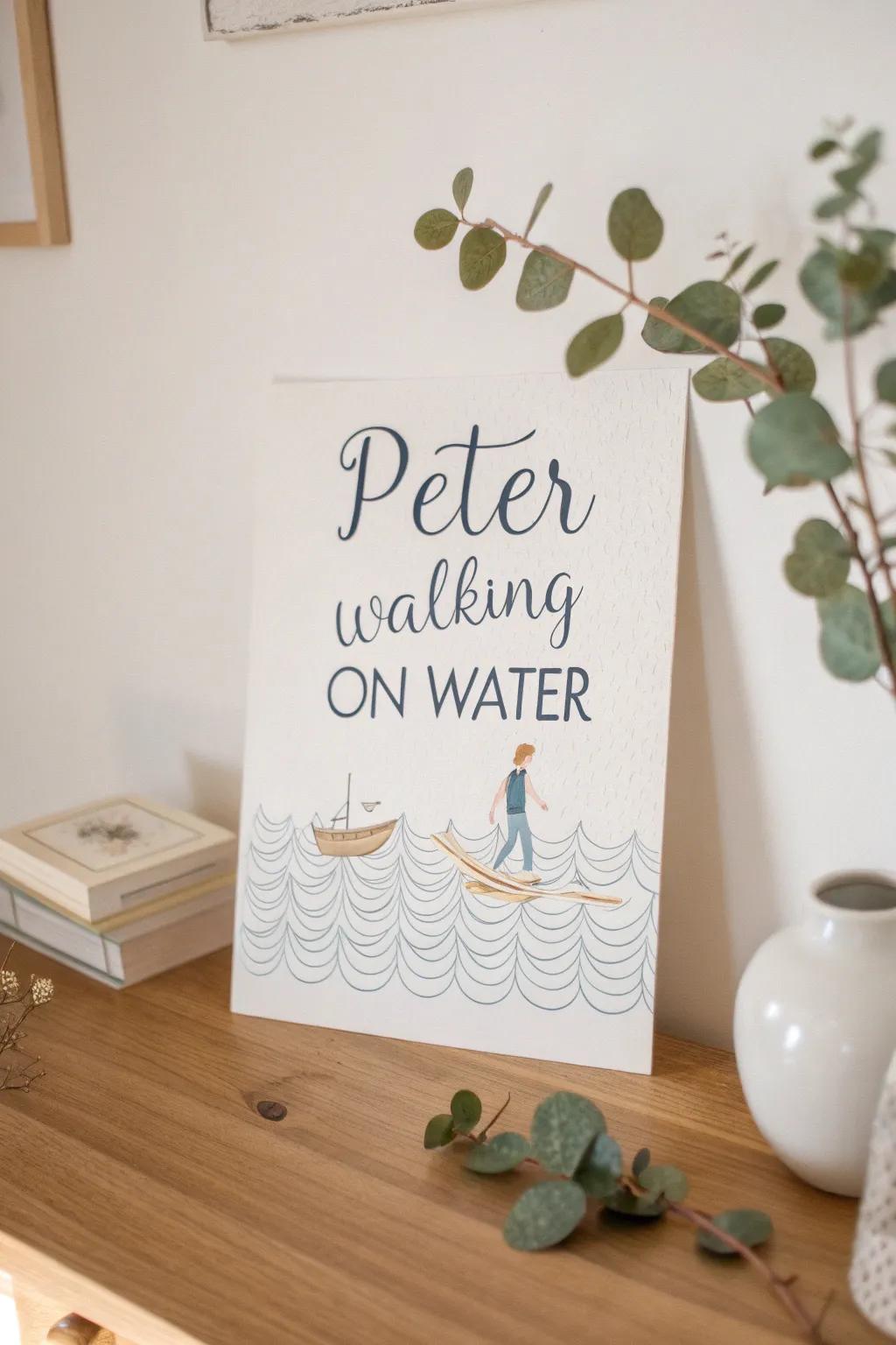 Embrace the courage of Peter with this stunning DIY Bible Verse Poster, perfect for adding a touch of inspiration to any minimalist space.