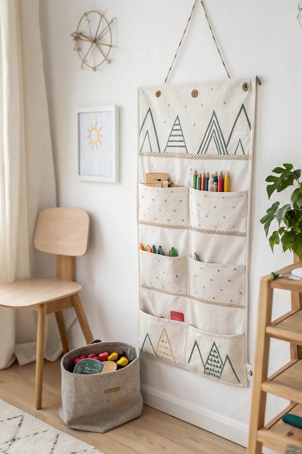 Organize with style: Transform your child's room with playful pocket storage!