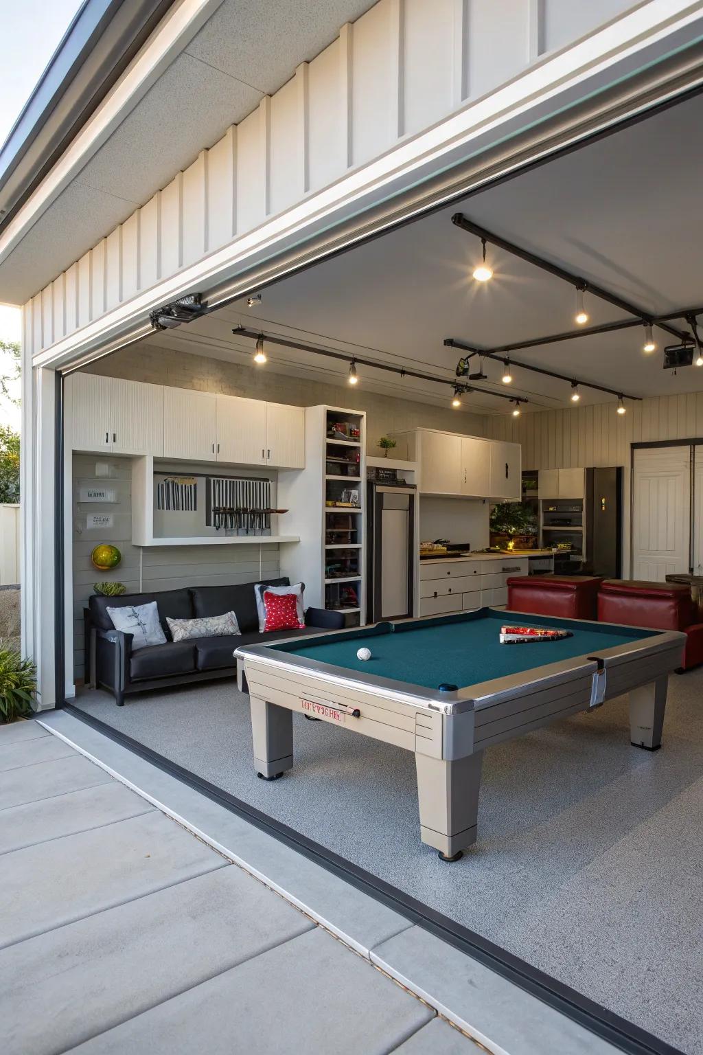 Multi-functional furniture optimizes space and enhances utility in your garage.