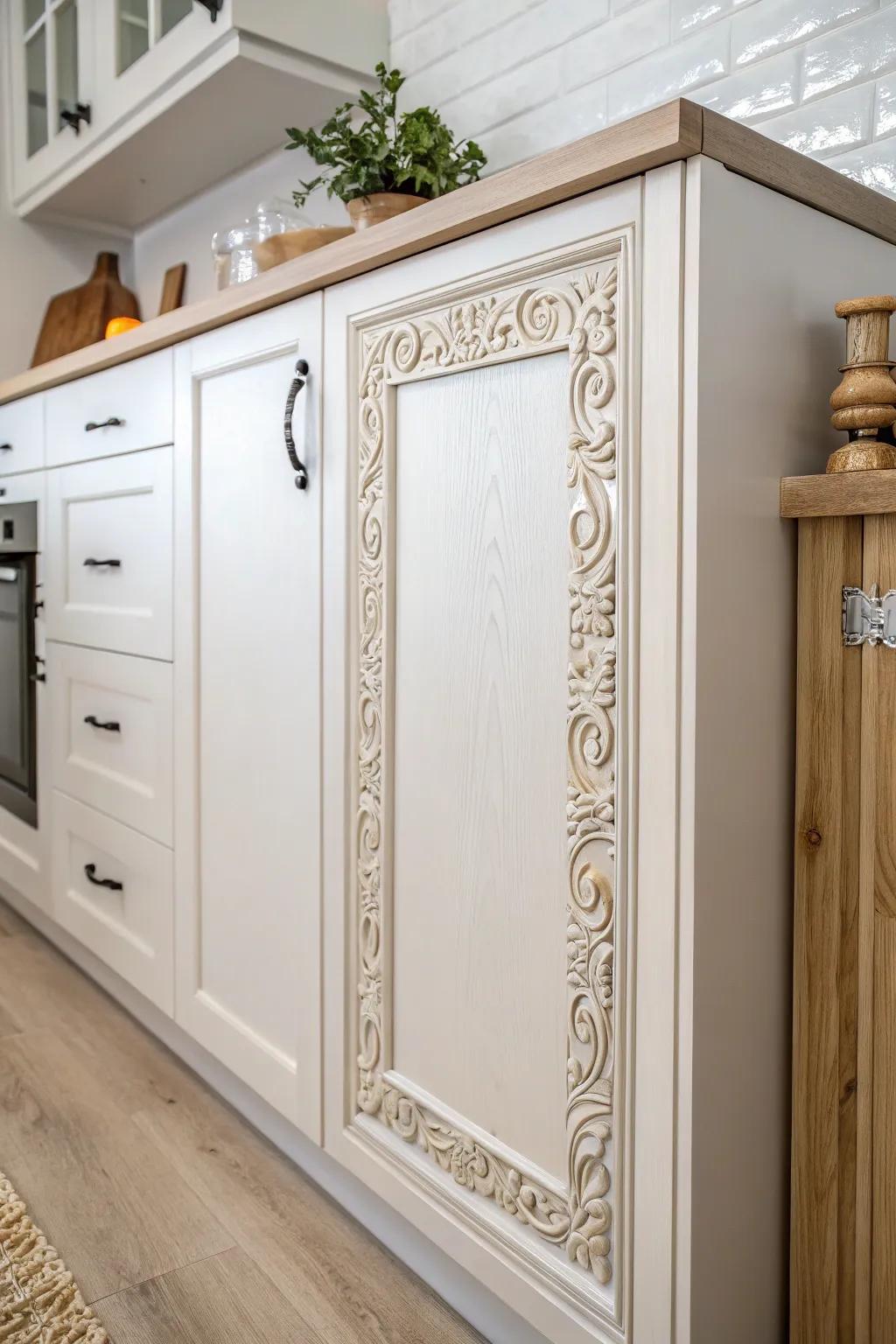 Transform your kitchen with stunning decorative trim for a touch of elegance and craftsmanship.
