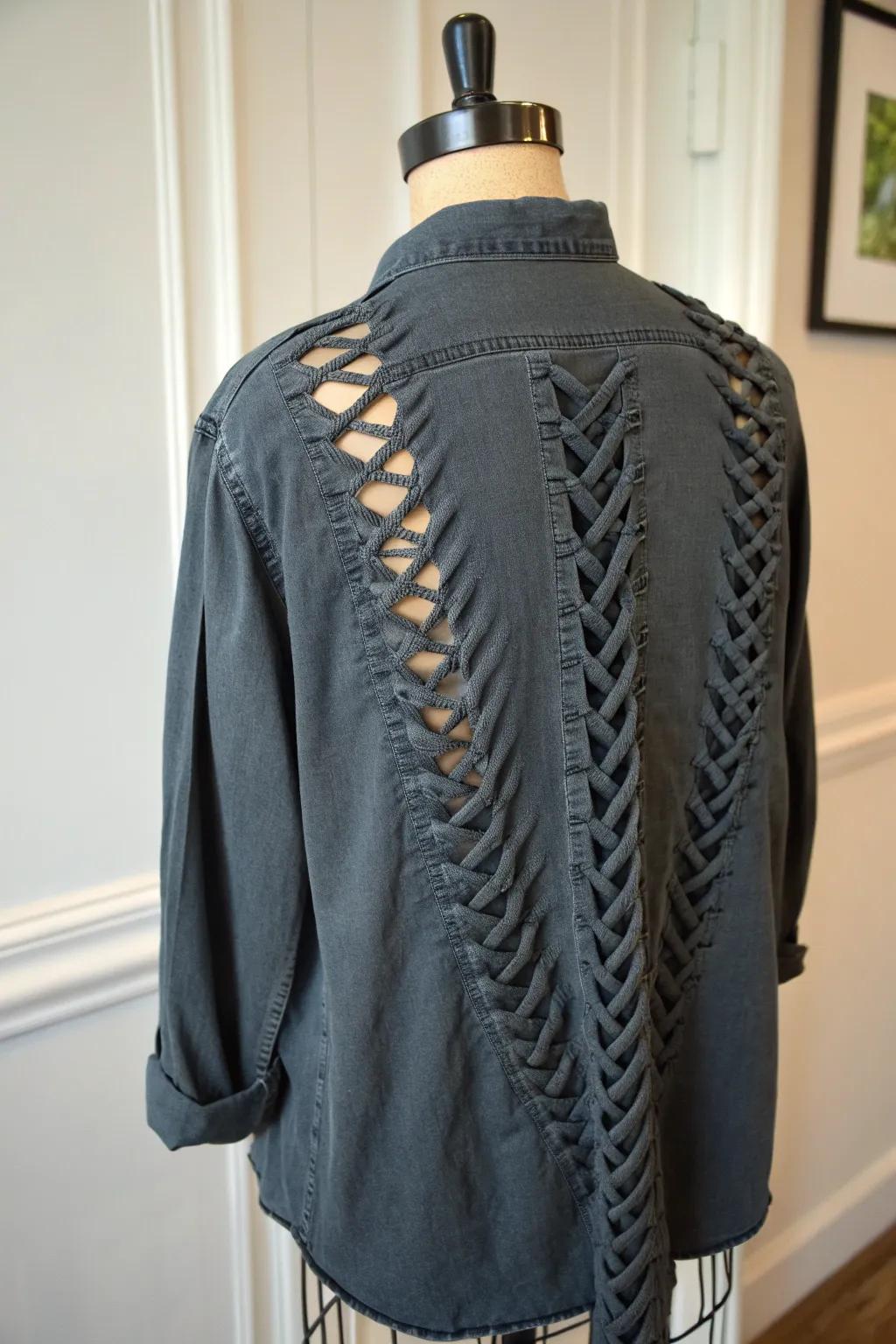 Elevate your style game with this effortlessly cool braided back shirt.