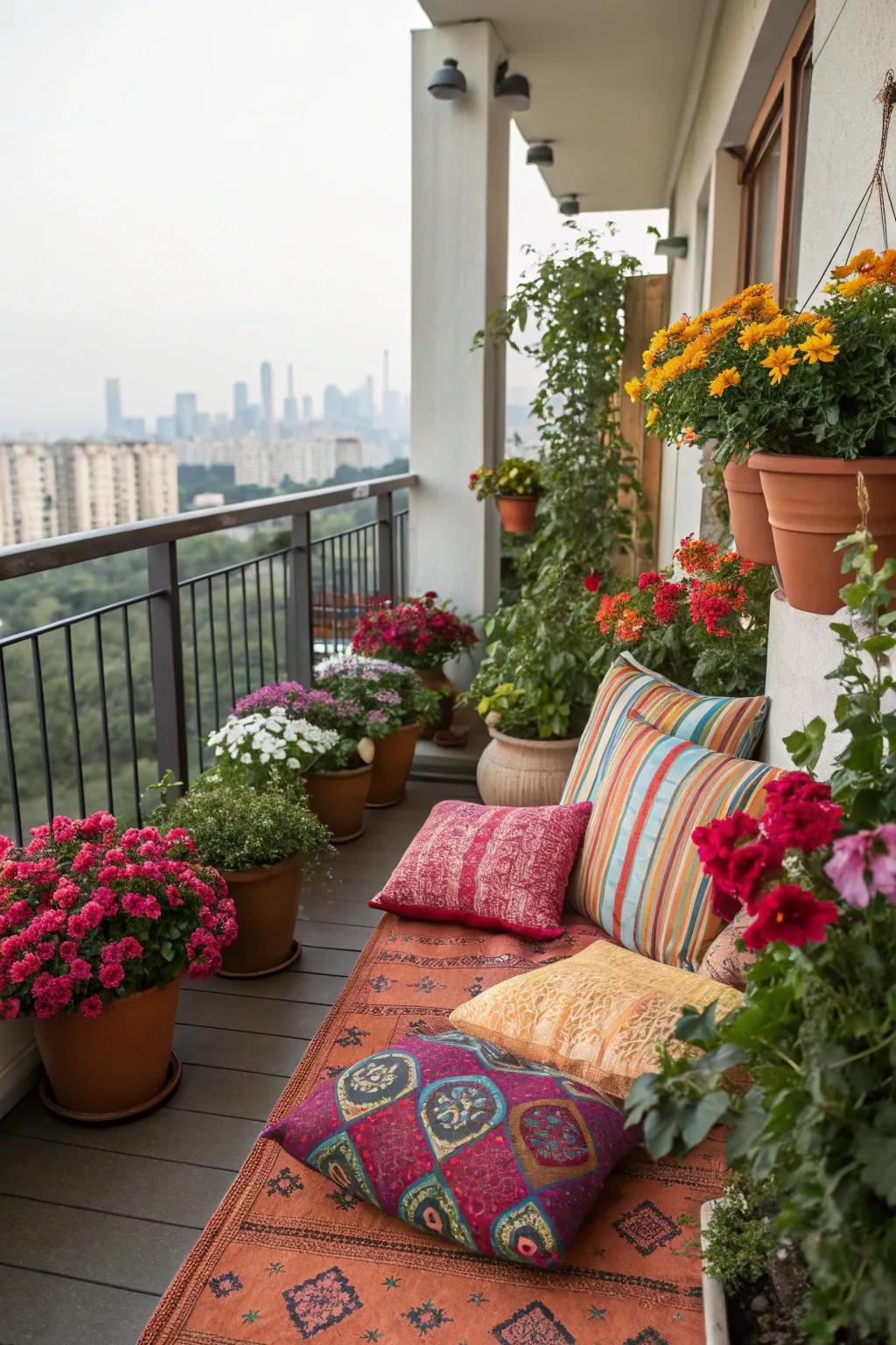 Refresh your balcony with seasonal decor updates.