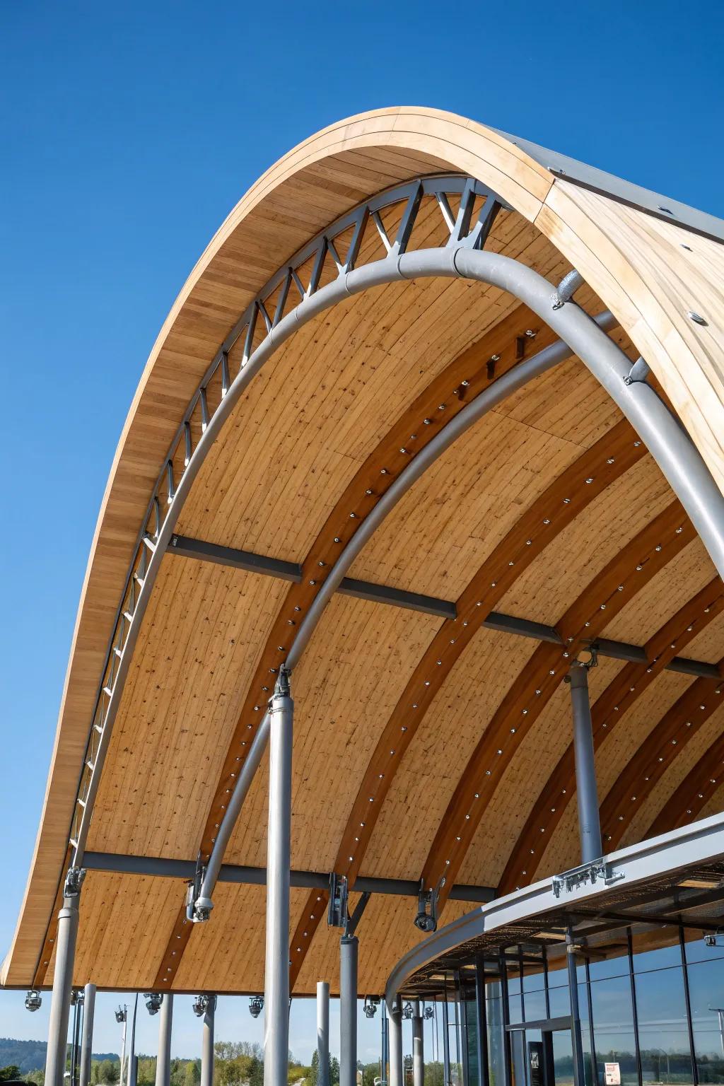 Discover the elegance of a curved roof—a perfect blend of whimsy and sophistication.