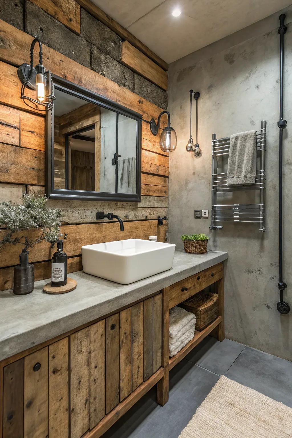 Feature walls bring personality and focus to bathroom designs.