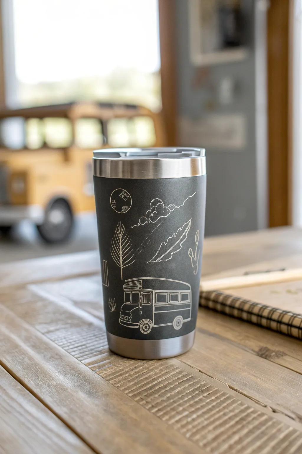 Sip in style and nostalgia with this vintage school-inspired tumbler. Perfect for those who love timeless elegance and simplicity.