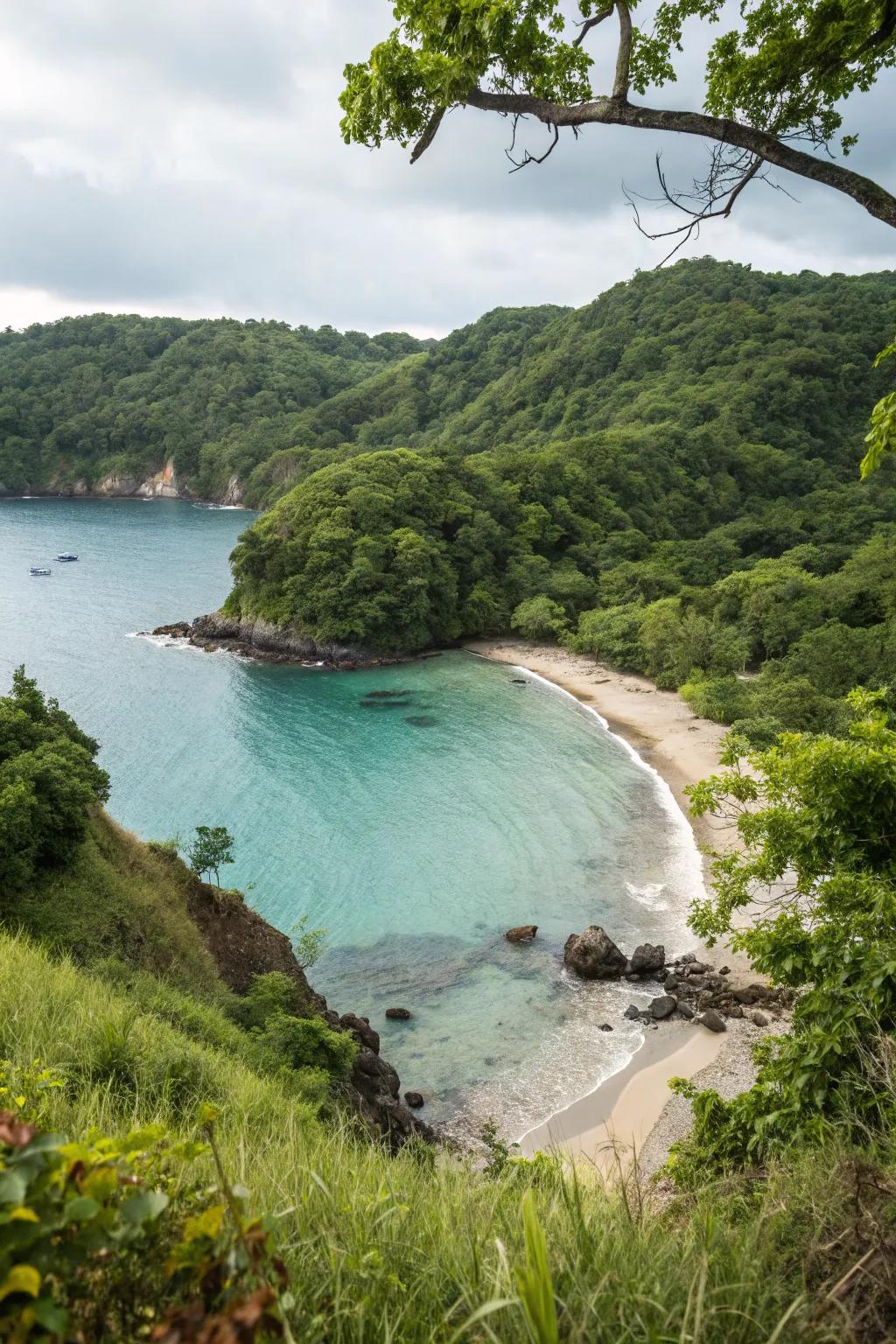 A serene private cove offering solitude and a personal escape by the water.