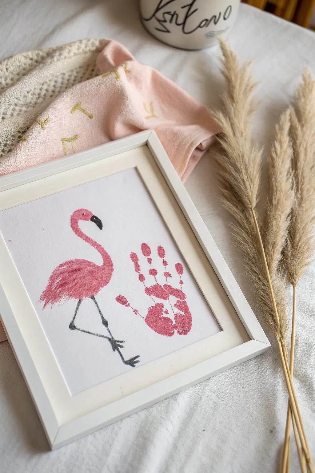 Capture the joy of creativity with these adorable handprint flamingos – a perfect summer craft for little ones!
