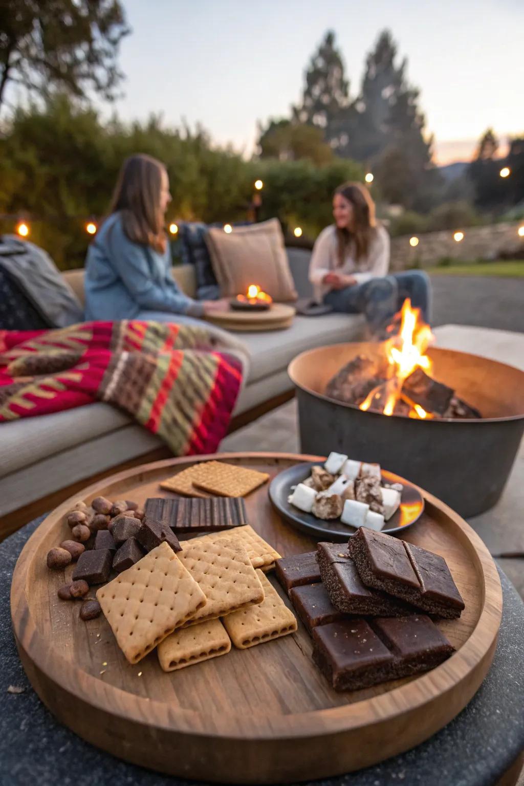 A s'mores night adds a sweet touch to any summer evening.