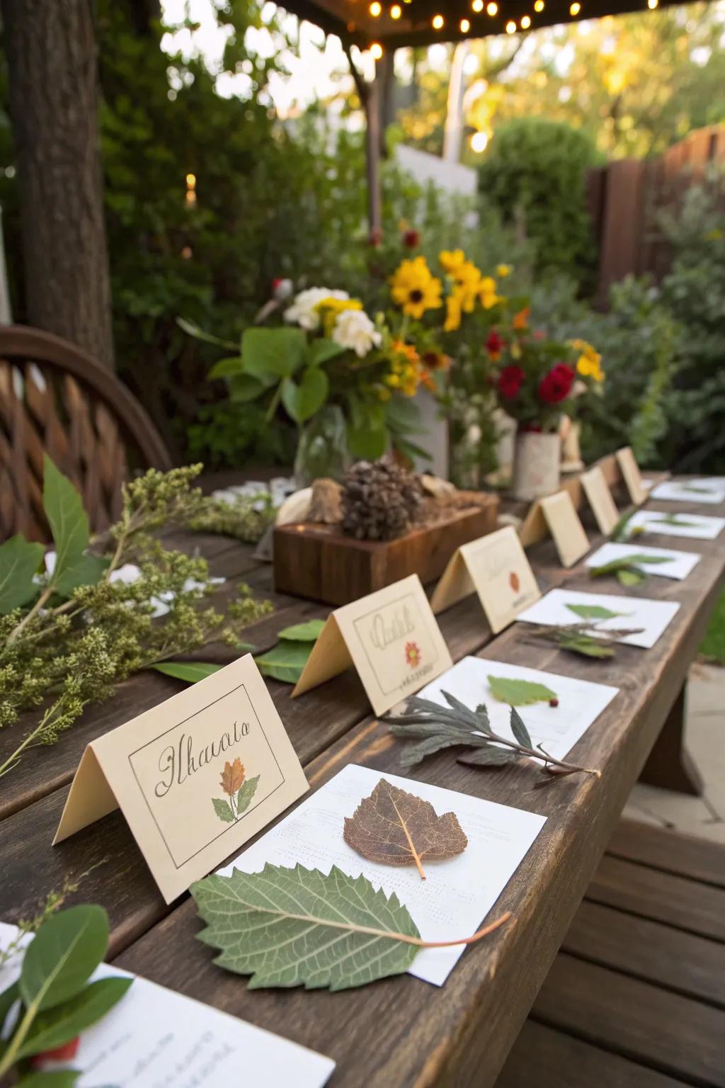 Personalized place cards add a special touch to your table.