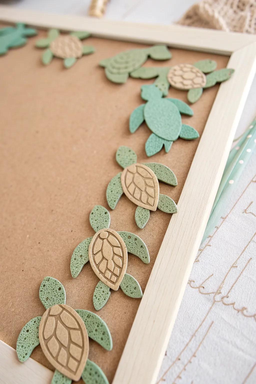Add a touch of whimsy to your space with a charming turtle-themed border, perfect for lovers of minimalist and Boho design.