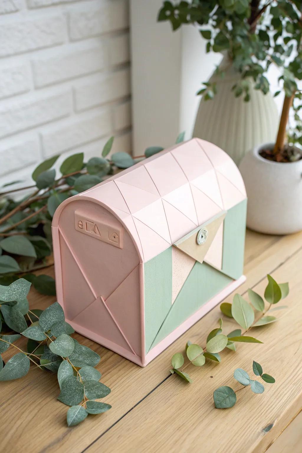 Embrace the art of papercraft with this stunning 3D paper cube mailbox, perfect for a heartfelt Valentine's DIY challenge.