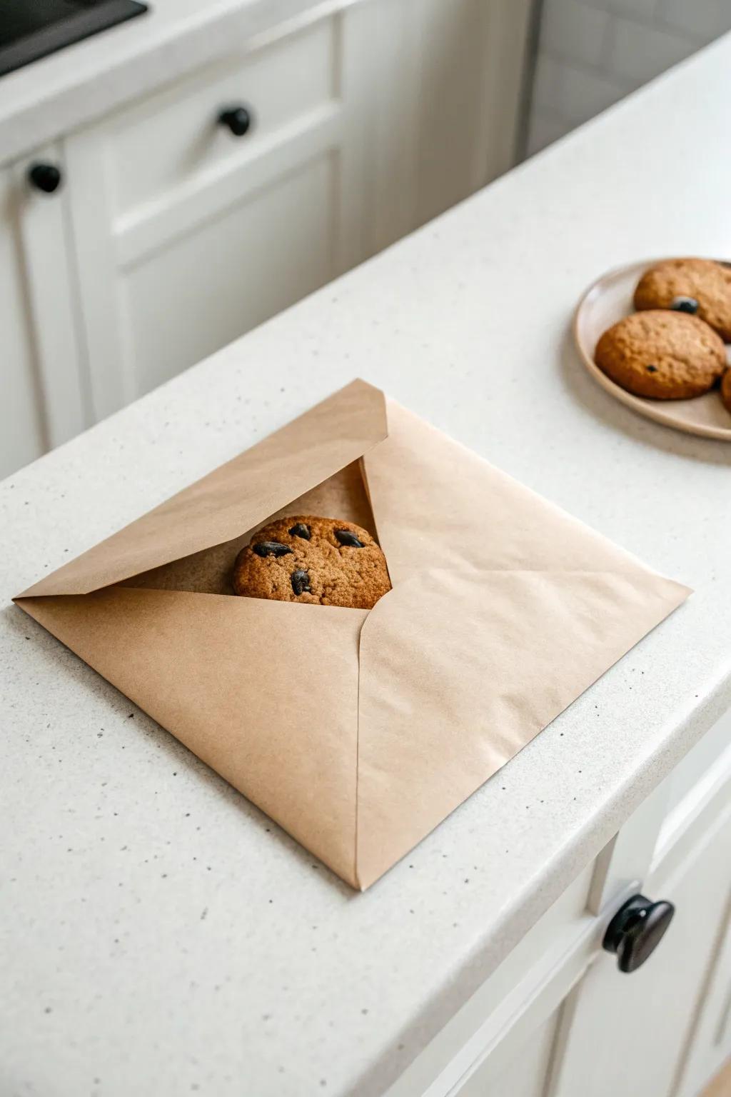 Cookie envelope for a sweet, homemade touch.