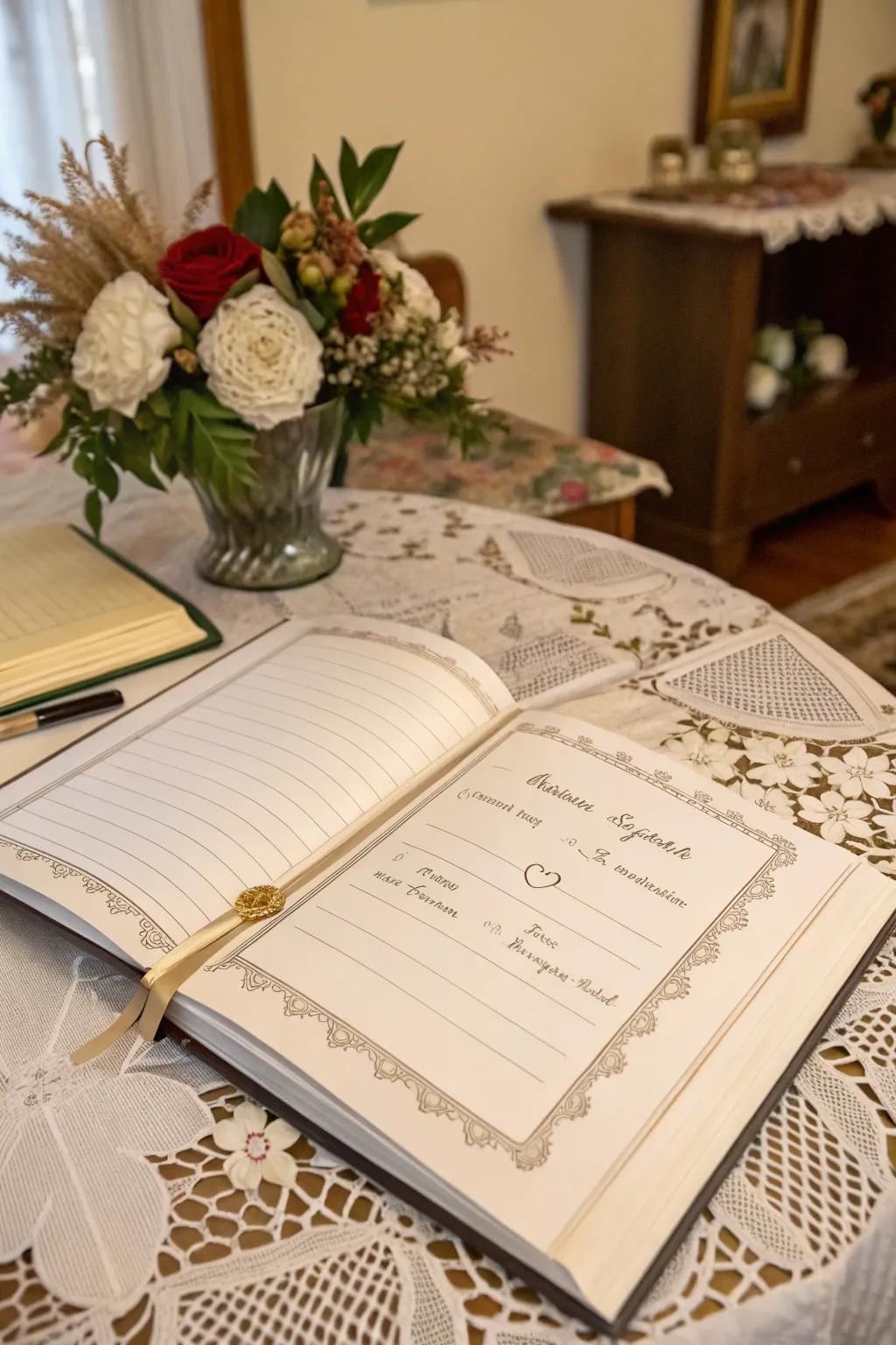 A photo album guest book is both personal and timeless.