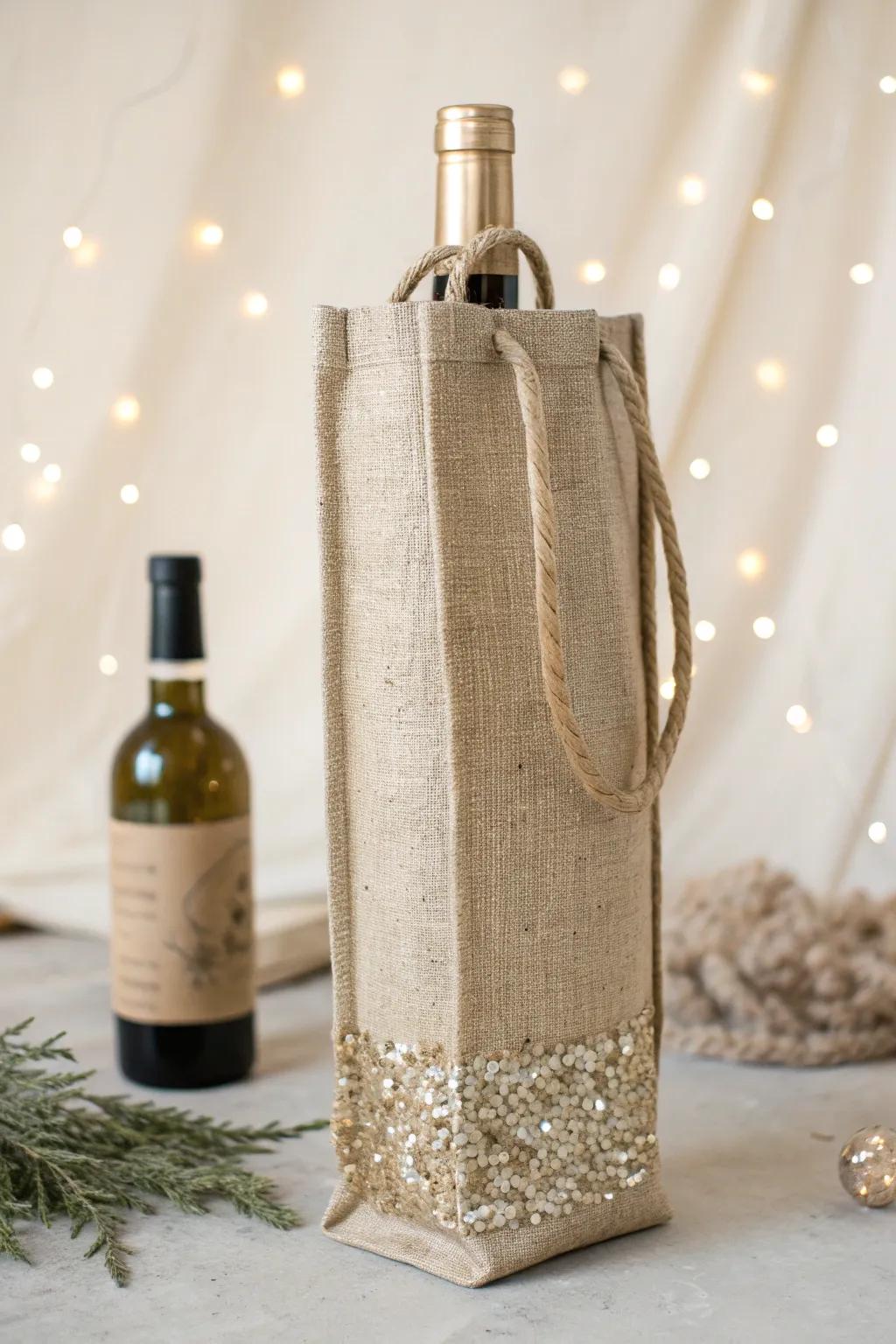 Elevate your wine gifting with a touch of sparkle and simplicity.
