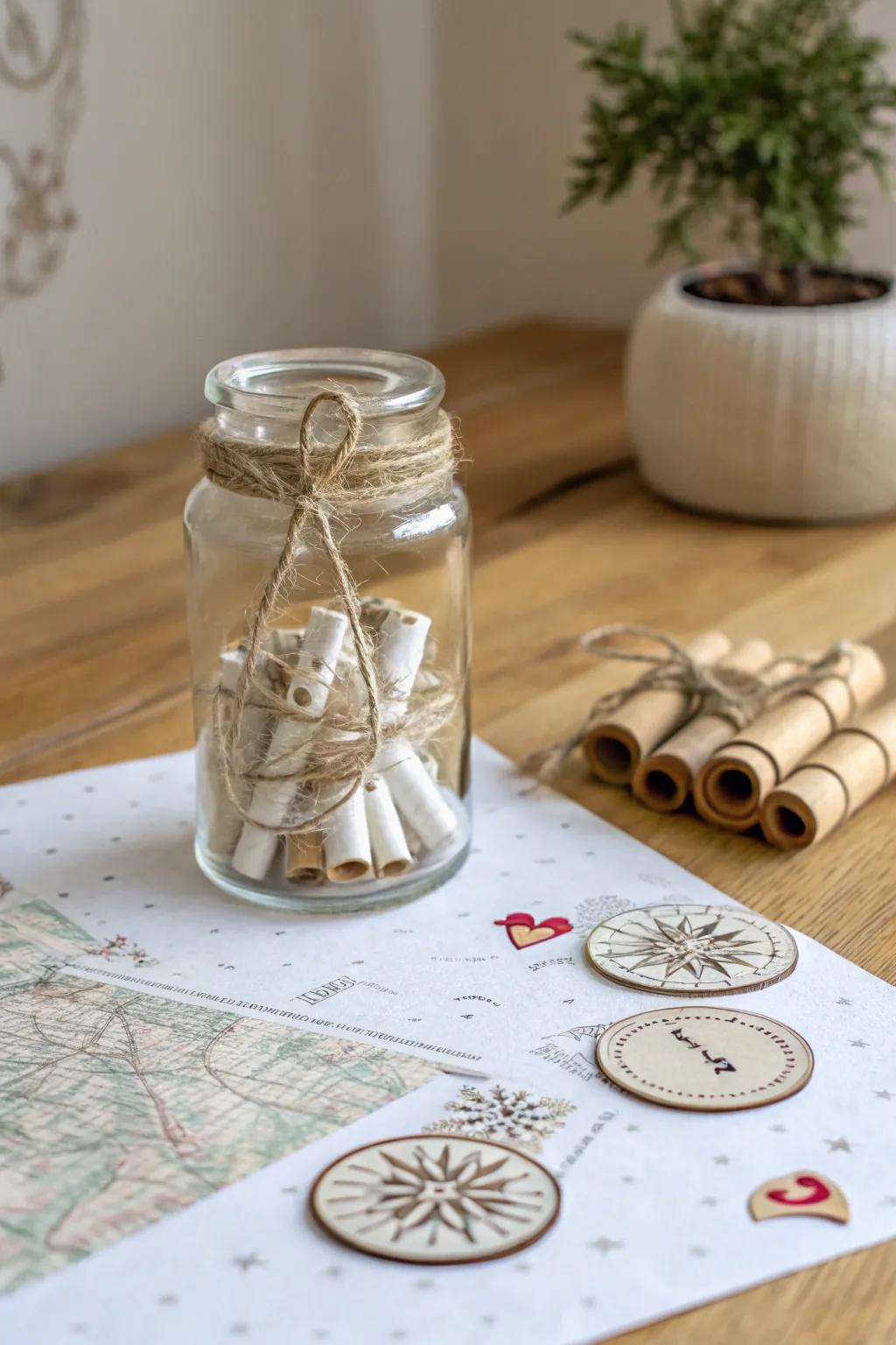Dream Big: Capture your wanderlust with a beautifully crafted travel jar.