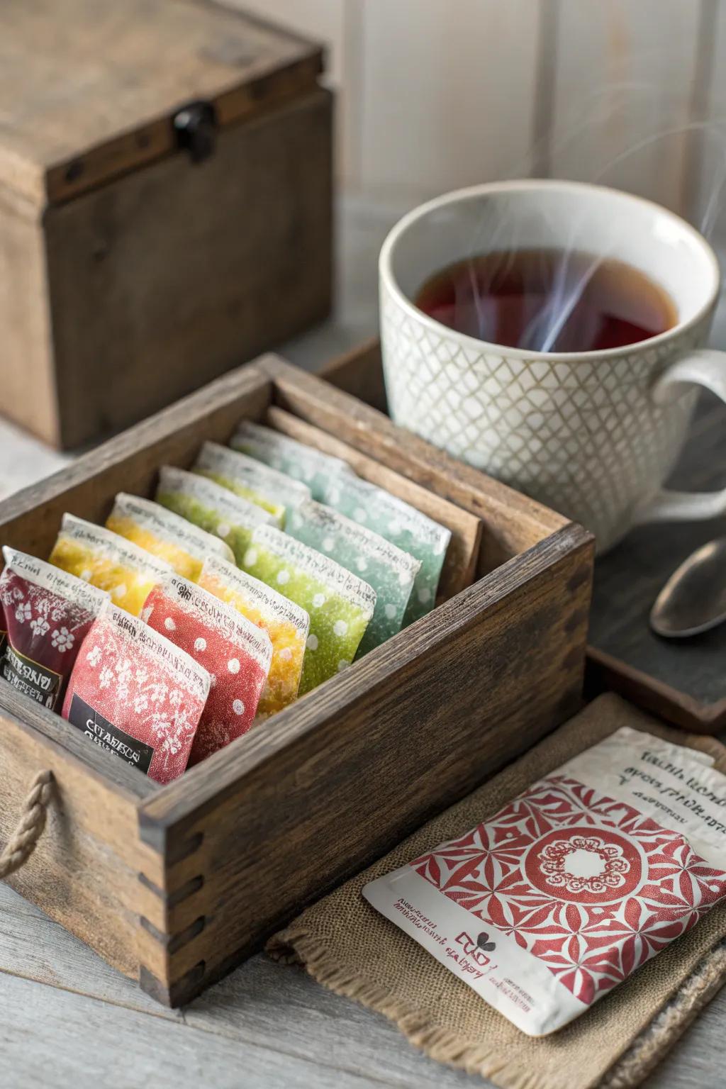 Explore a world of flavors with a diverse tea sampler box.