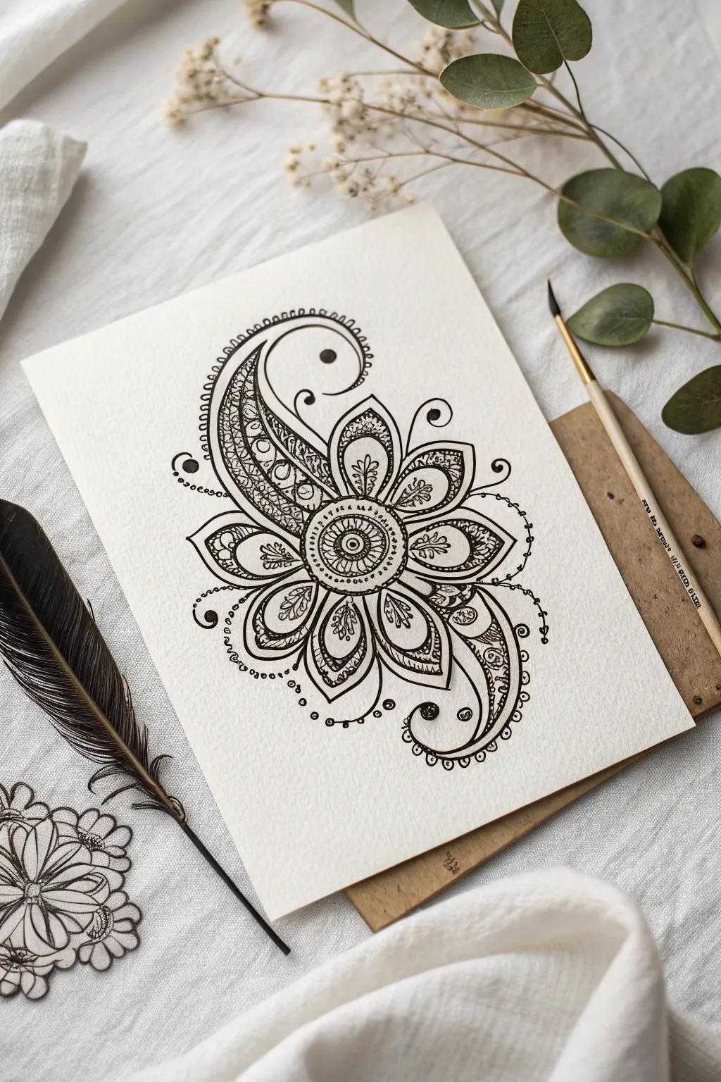 Discover the beauty and versatility of a monotangle, where simplicity meets elegance in every stroke.