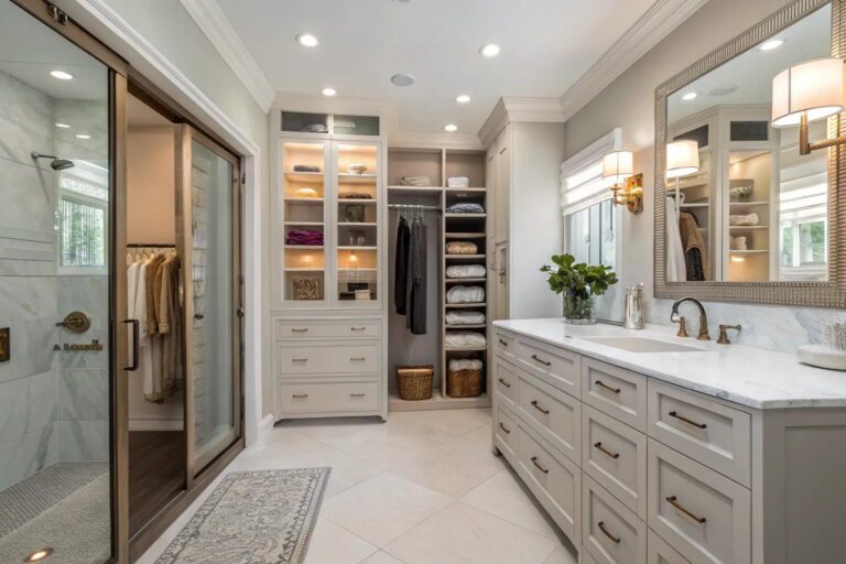 18+ Inspiring Bathroom Closet Remodel Ideas