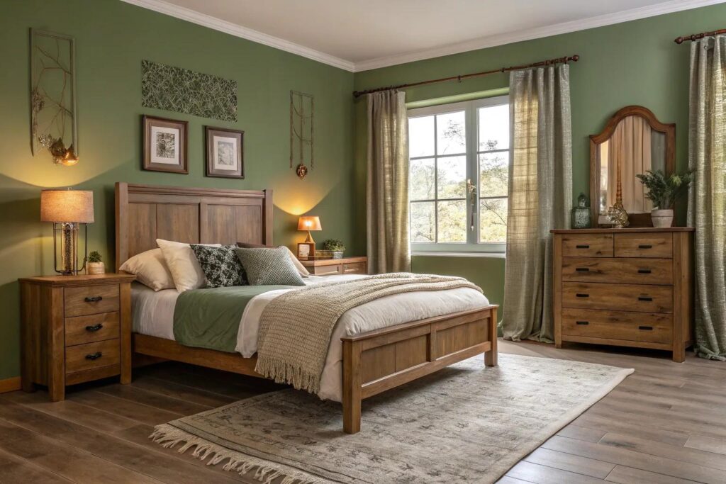 18+ Cozy Olive Green Bedroom Decor Ideas