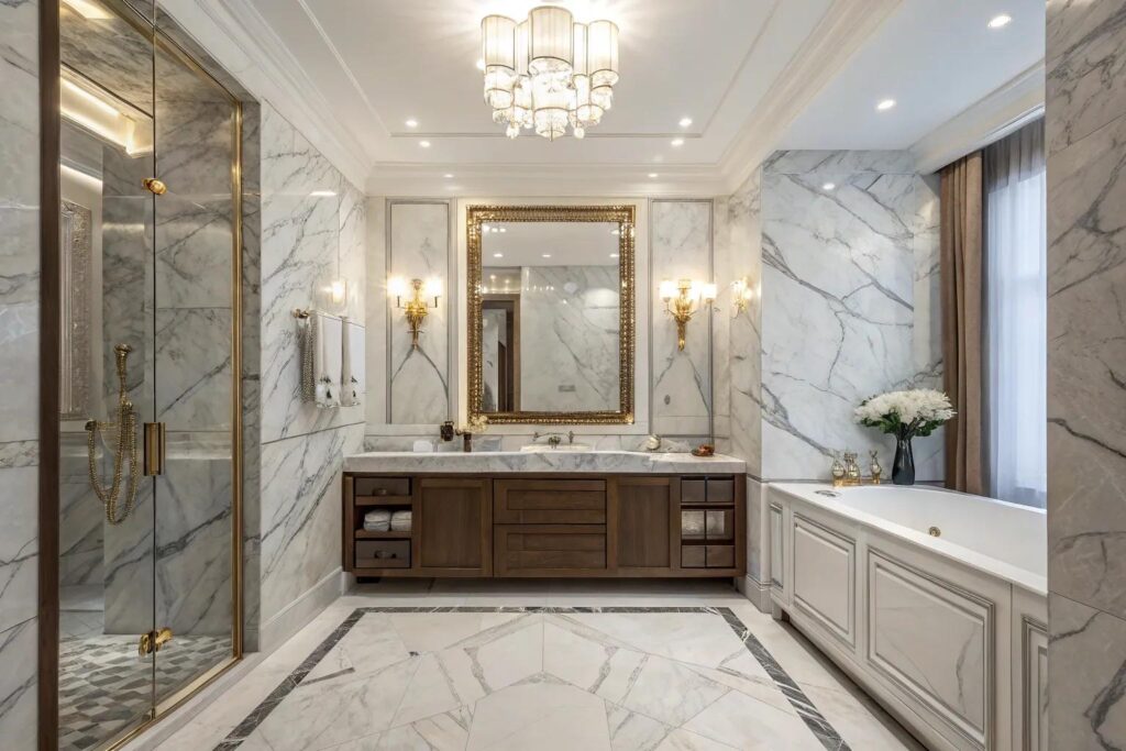 22+ Elegant Modern Marble Bathroom Ideas