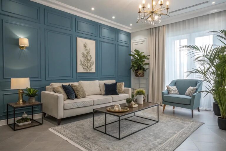 18+ Stunning Blue Accent Wall Ideas for Your Living Room