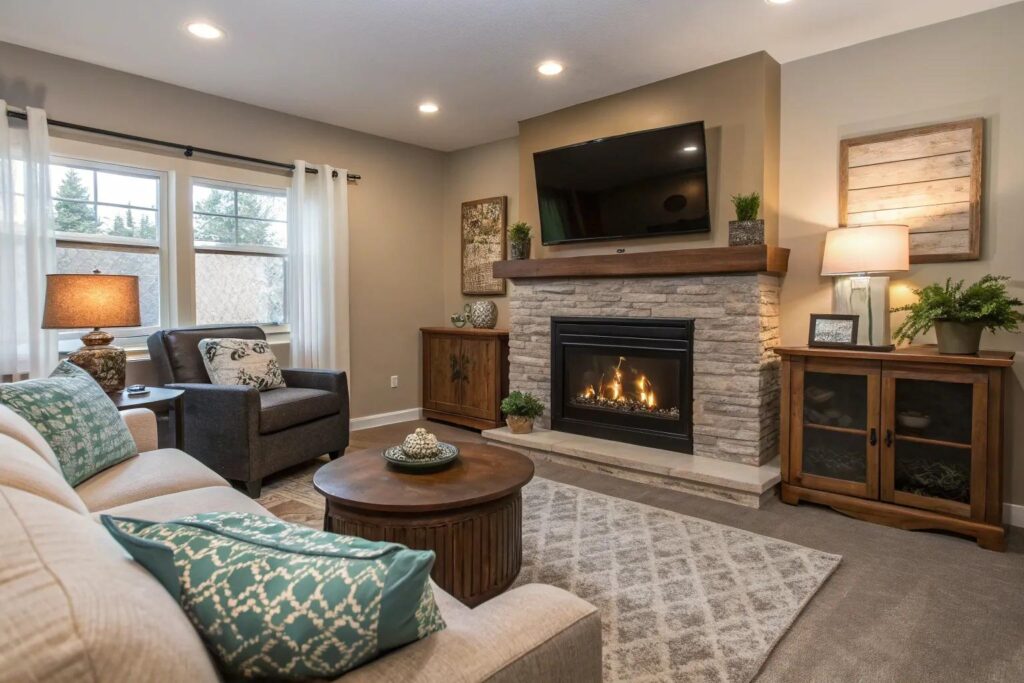 18+ Stylish Fireplace Decor Ideas with TV