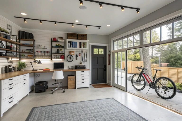 23+ Creative Half Garage, Half Office Ideas