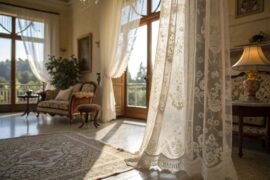 25+ Charming Ideas for Lace Curtains