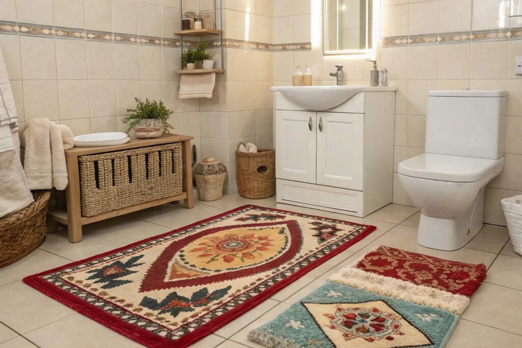 Rug On Bathroom Floor