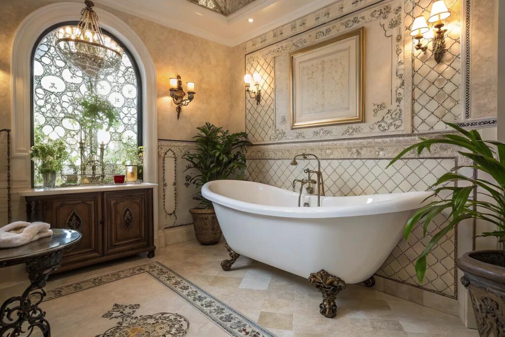 15+ Stylish Green & Gold Bathroom Ideas