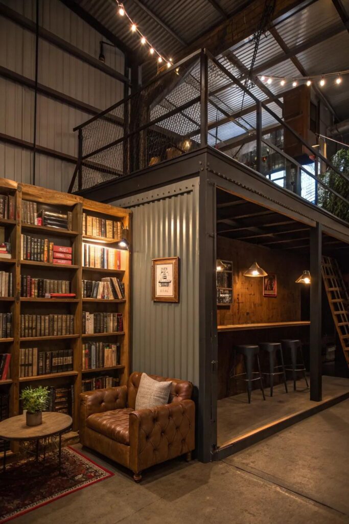 12+ Inspiring Metal Building Loft Ideas