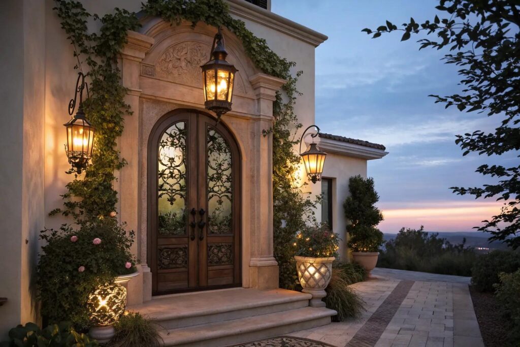 14+ Stunning Front Door Entrance Lighting Ideas