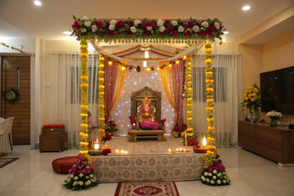 18+ Creative Ganpati Decoration Ideas at Home