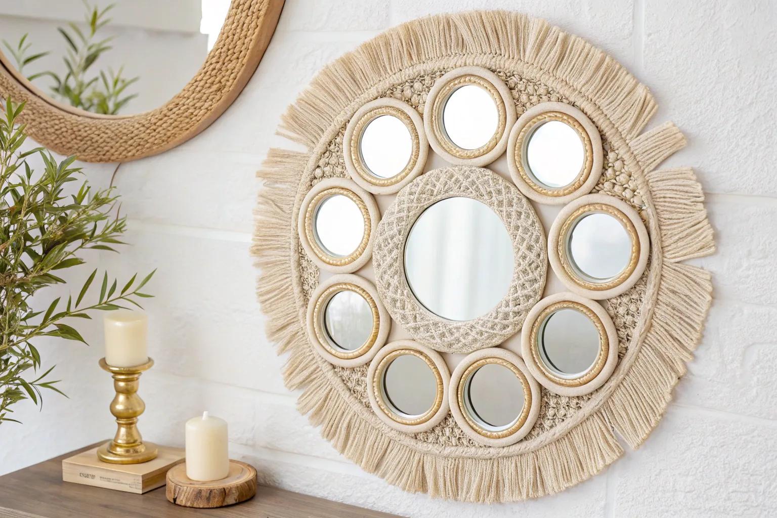20+ Creative DIY Dollar Tree Mirror Wall Decor Ideas