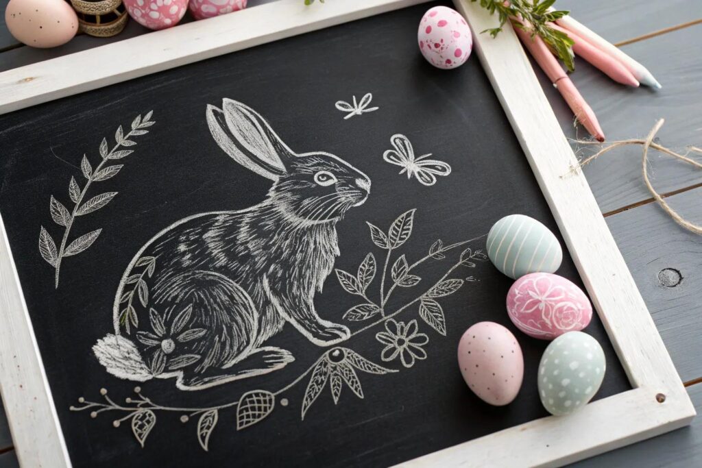 13+ Creative Easter Chalk Art Ideas for Your Home