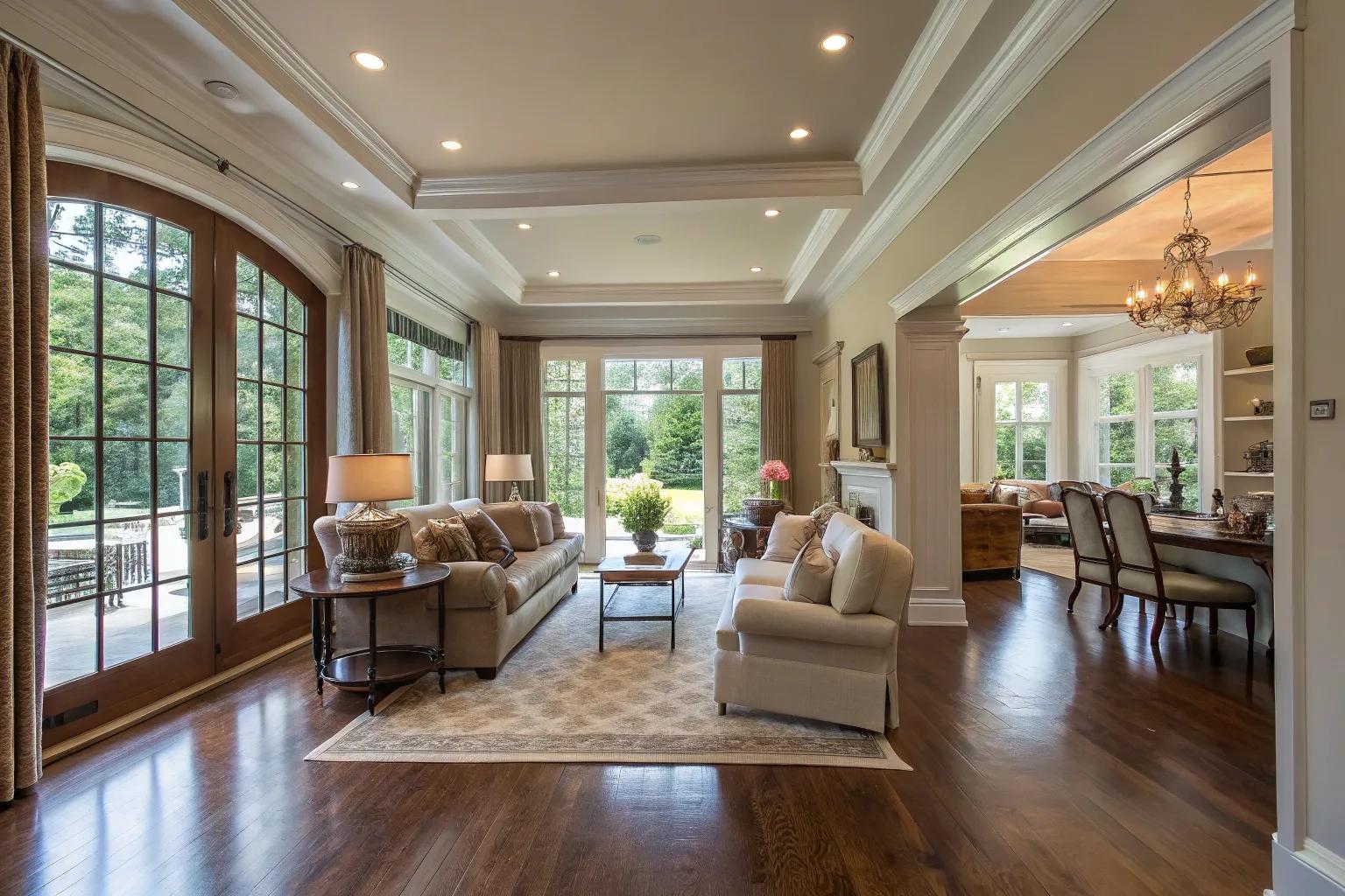 14+ Clever Pass-Through Living Room Layout Ideas