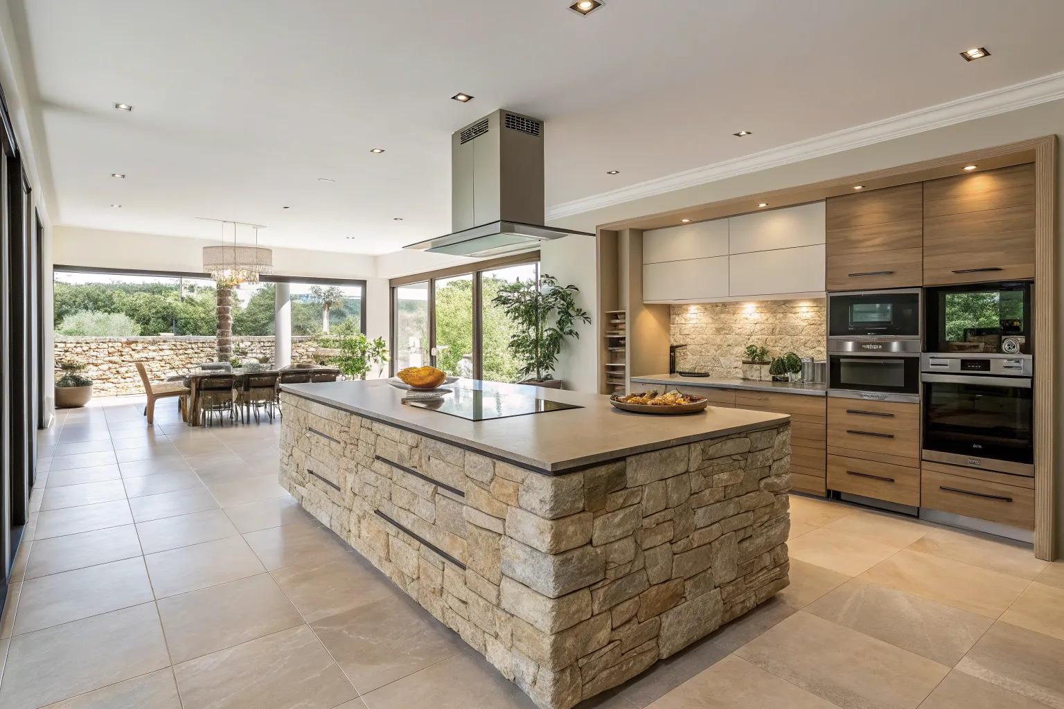 19+ Stunning Stone Kitchen Island Ideas