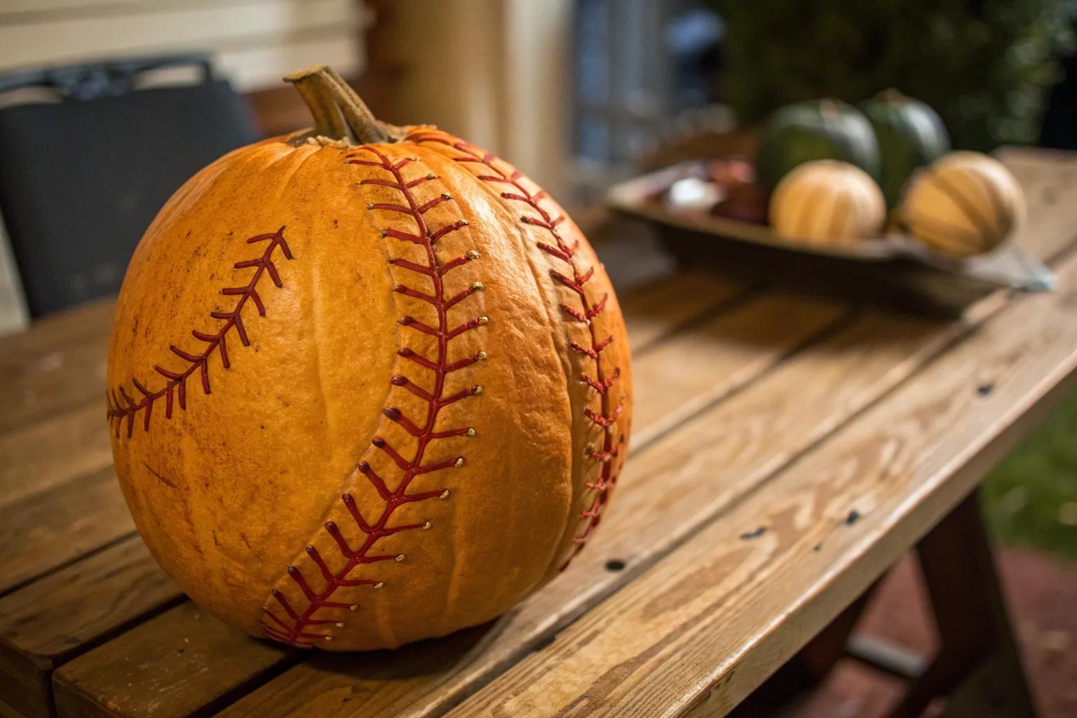 15+ Creative Baseball Pumpkin Carving Ideas