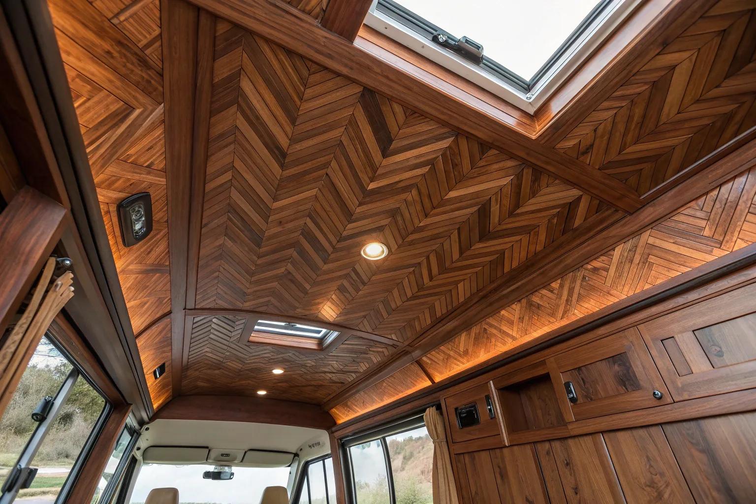18+ Creative Campervan Ceiling Material Ideas