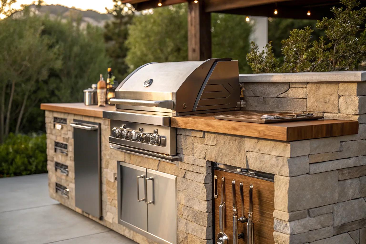 20+ Stylish DIY Outdoor Grill Station Ideas