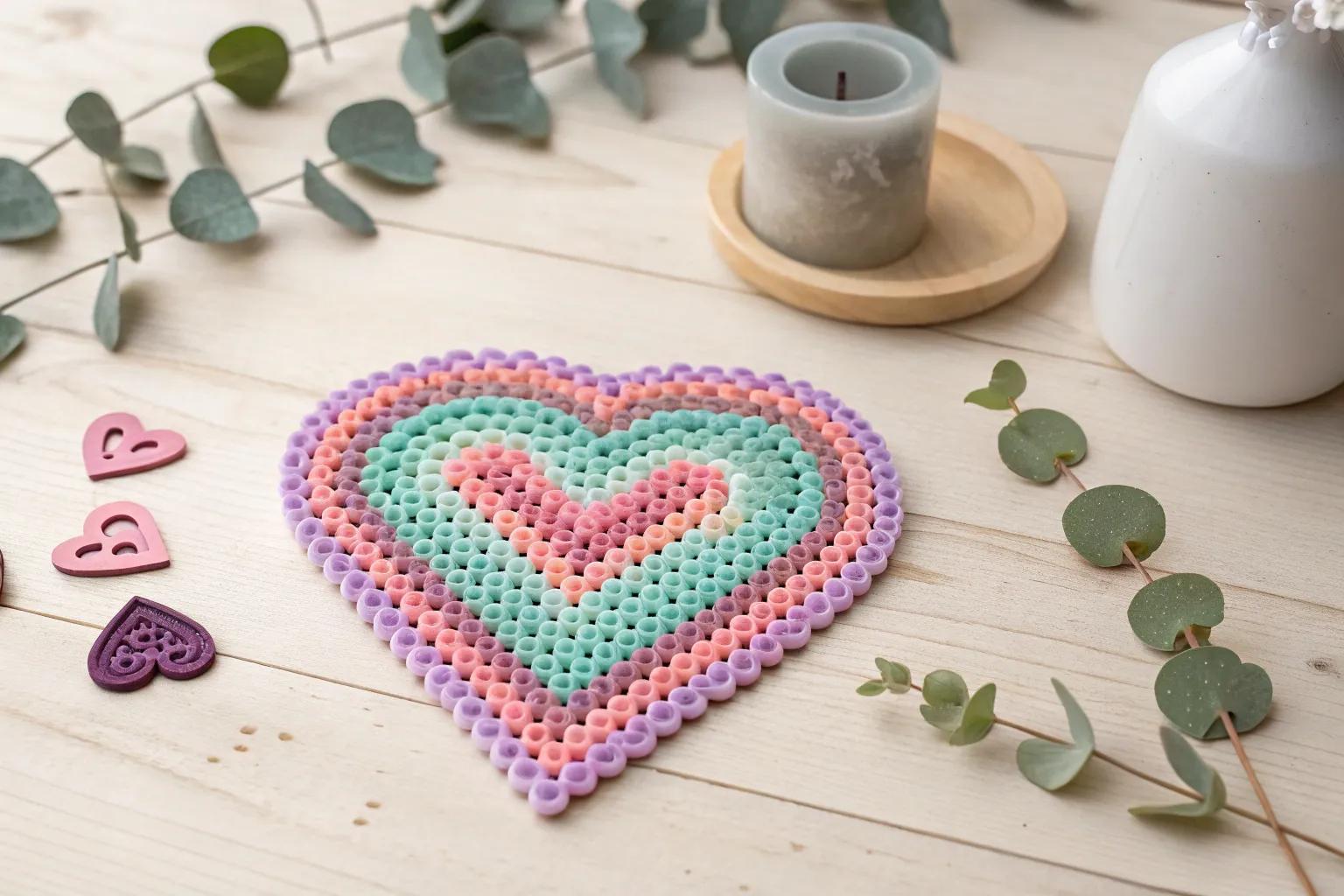 19+ Charming Heart Perler Bead Patterns to Try