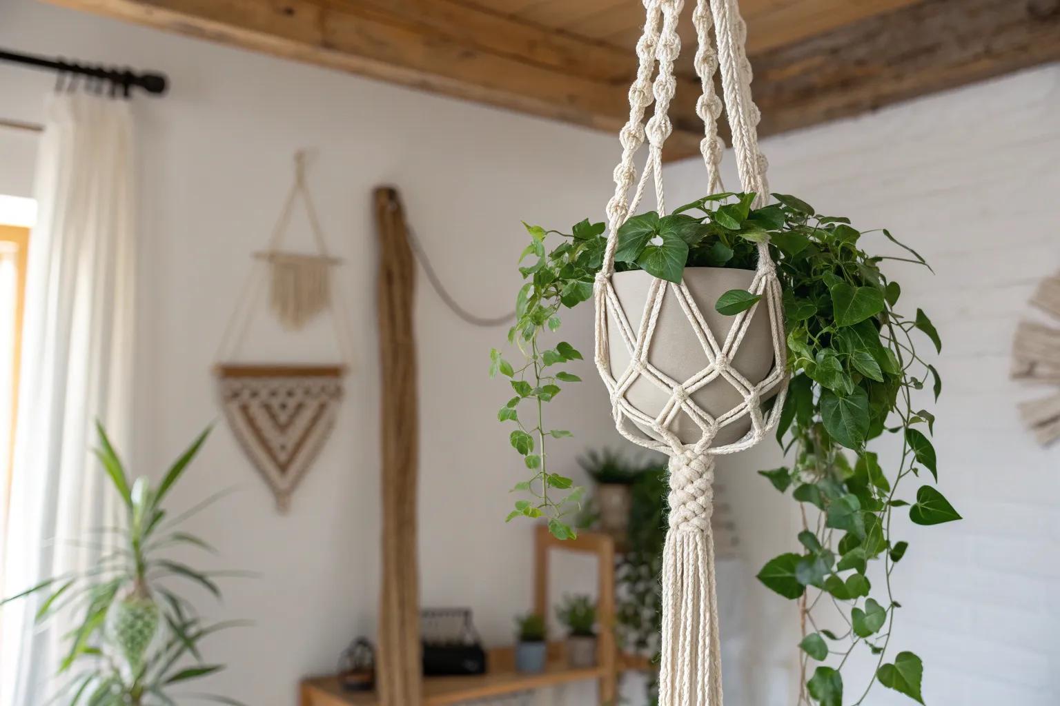 18+ Chic Macrame Plant Hanger Ideas to Try