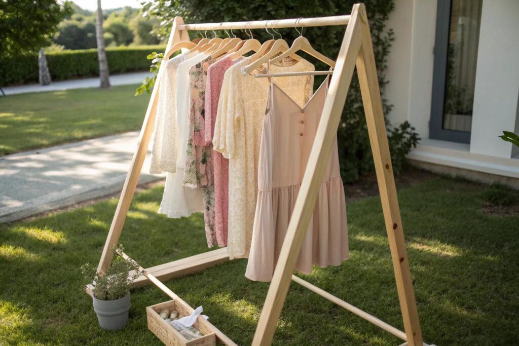 18+ Creative DIY Clothes Rack Ideas for Yard Sales