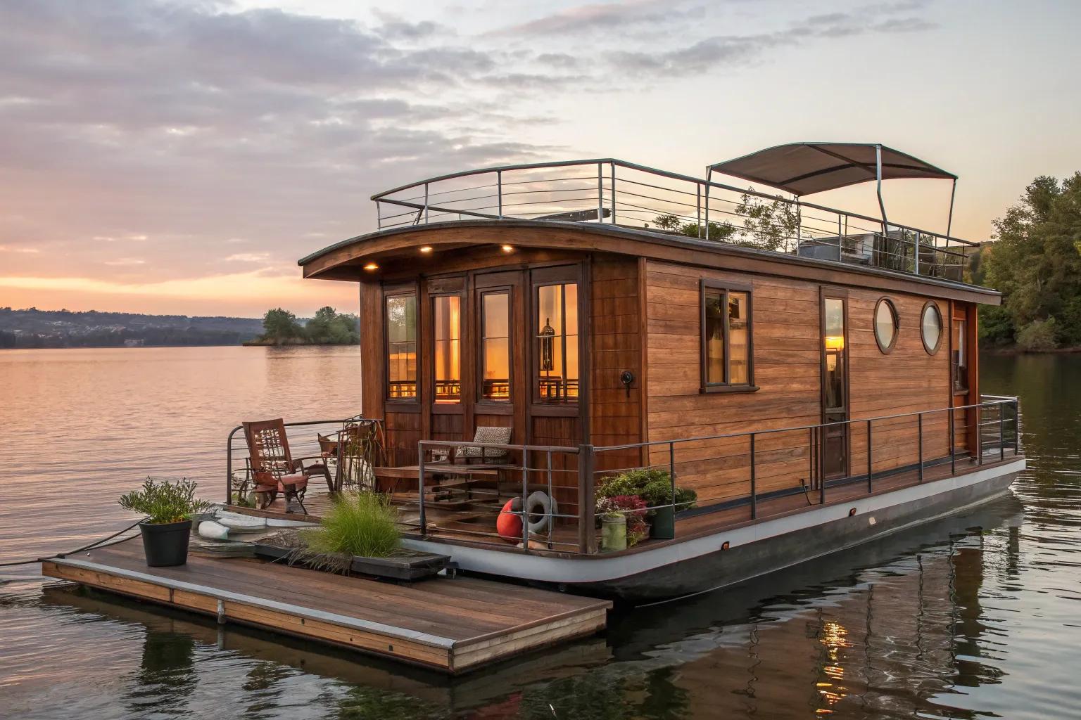 10+ Creative DIY Pontoon Houseboat Ideas